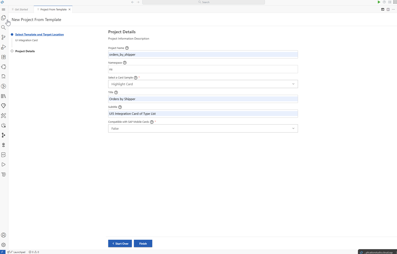 Image depicting required Project Details